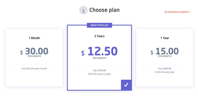 AstrillVPN website and choose a subscription plan 