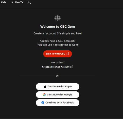 Login to your CBC account