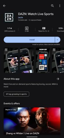 visit the app store for your device and search for "DAZN