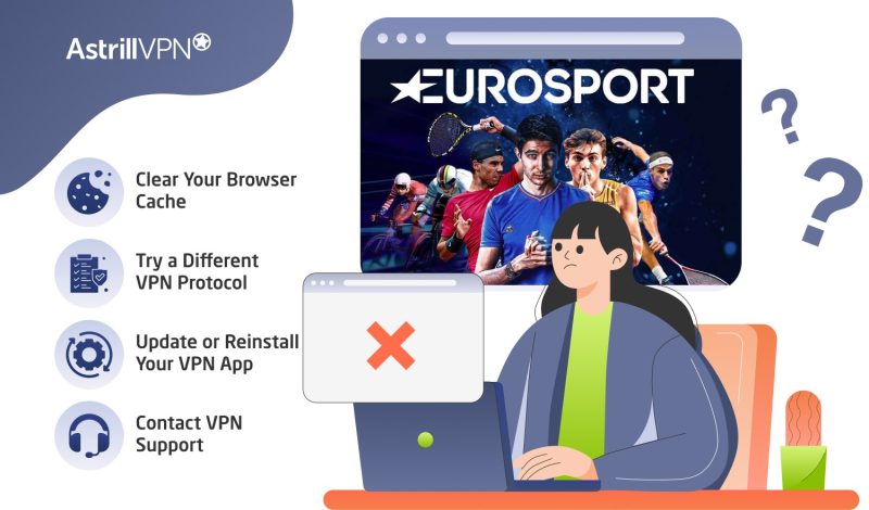 What do you do when Eurosport is not working with a VPN