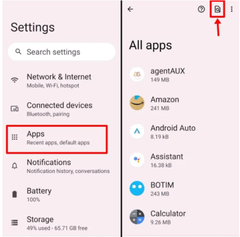 Settings > Apps > Google Play Store 