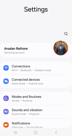 Settings on your Android device