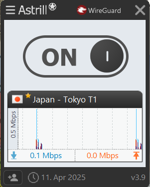 on the VPN connection 