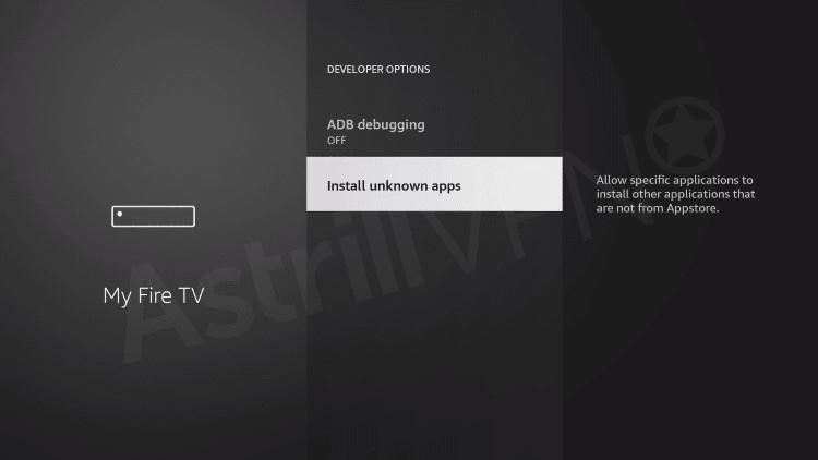 unknown sources in your Firestick 