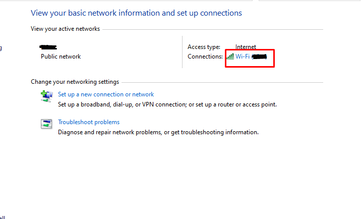 network next to Connections