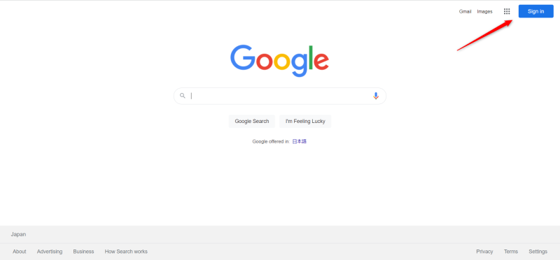 Google's homepage