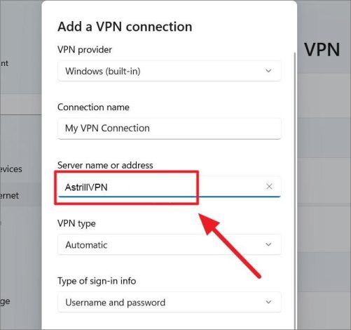 find your VPN provider's network interface