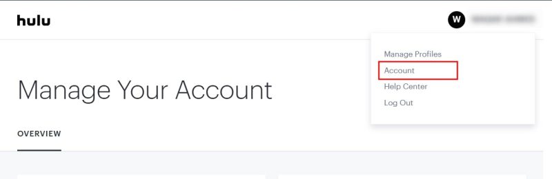 Select My account