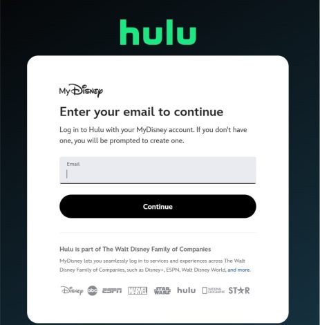 Sign into your Hulu account