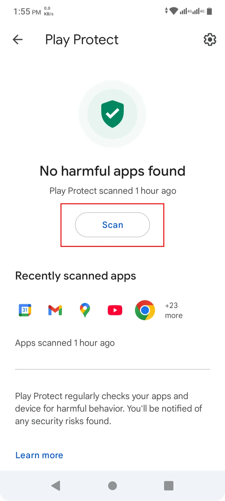 Scan apps with Play Protect Google Playstore - AstrillVPN