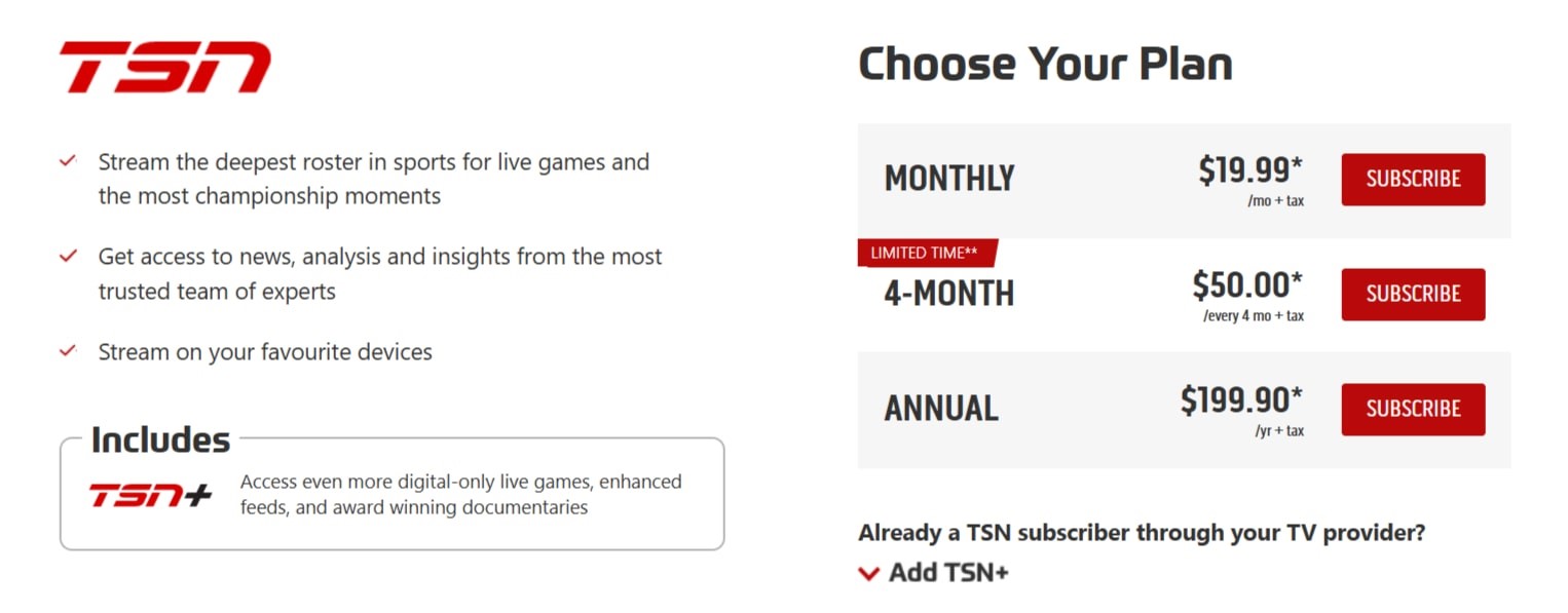 Pick a subscription plan 