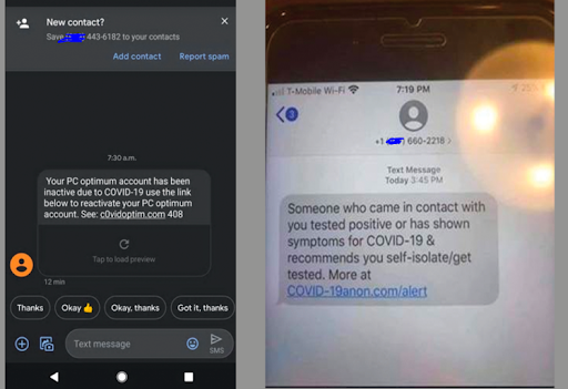 COVID-19 Vaccine smishing Scam