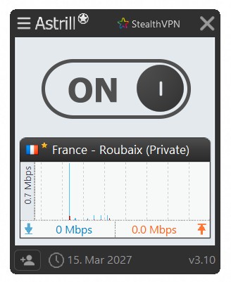 Astrill VPN ON